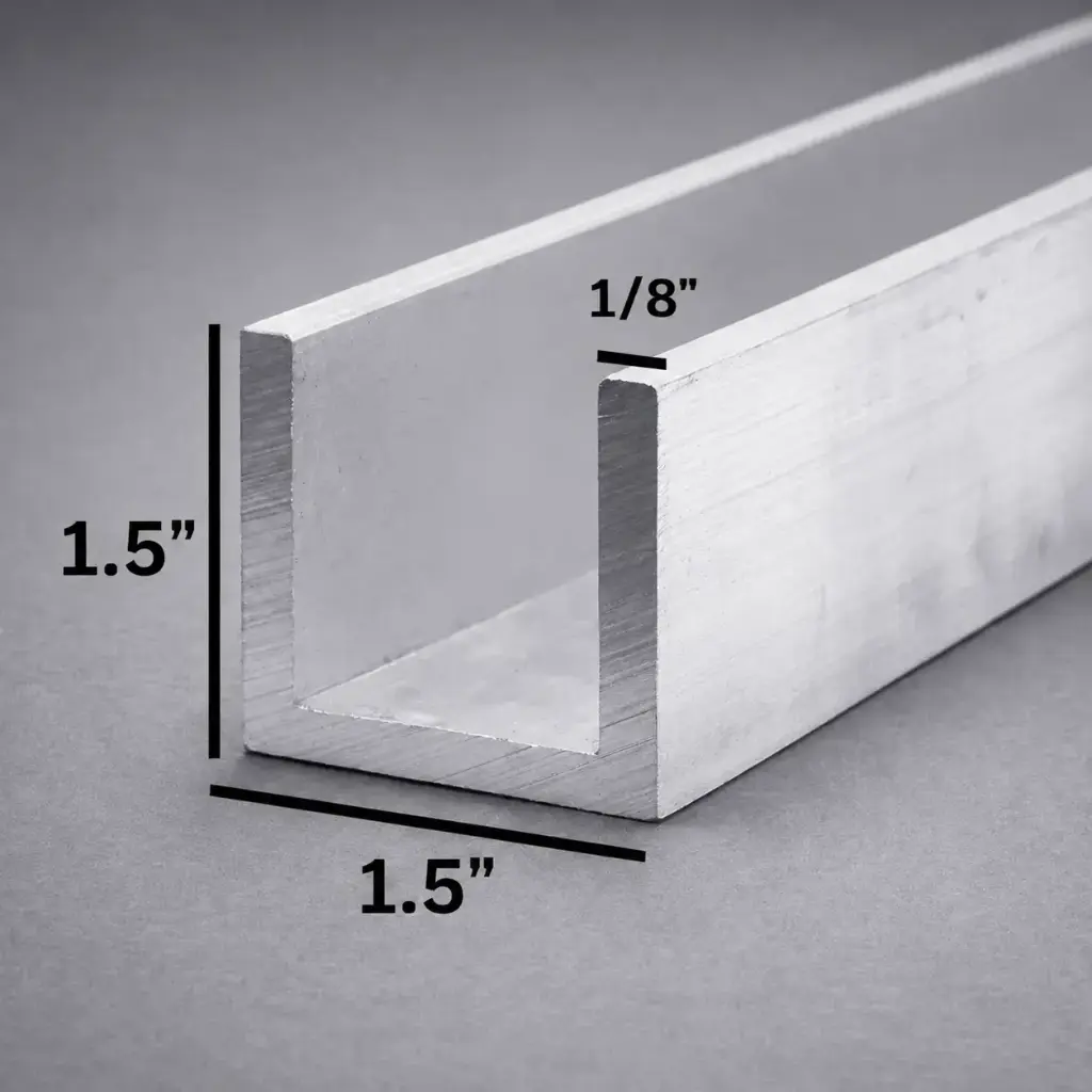 U CHANNEL 1/8" x 1.50 x 1.50 x 20' 