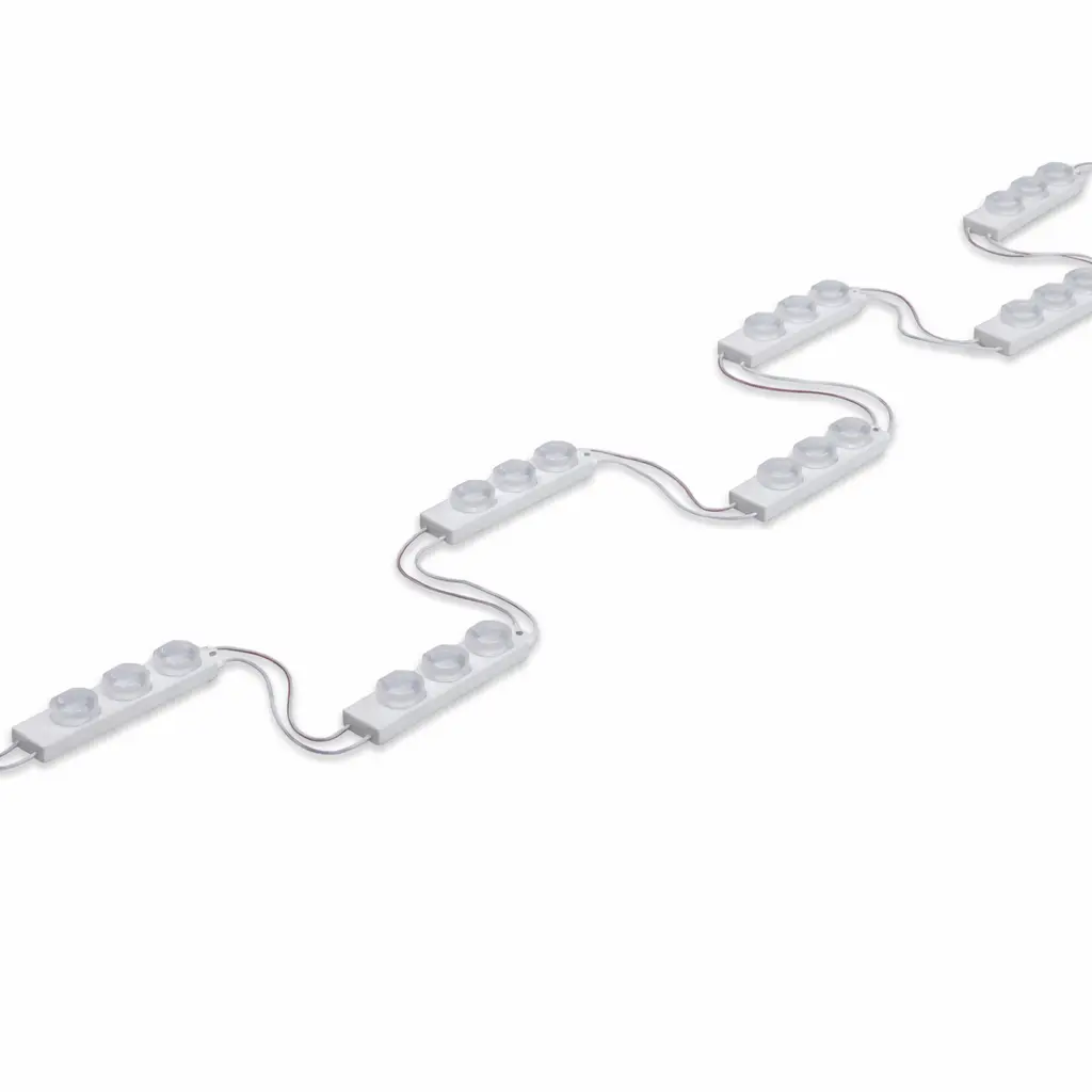 LED WHITE 2MO/FT;3LED/MO 12V 200MO/PK;.8W/MO;170D MODULUX 7000K
