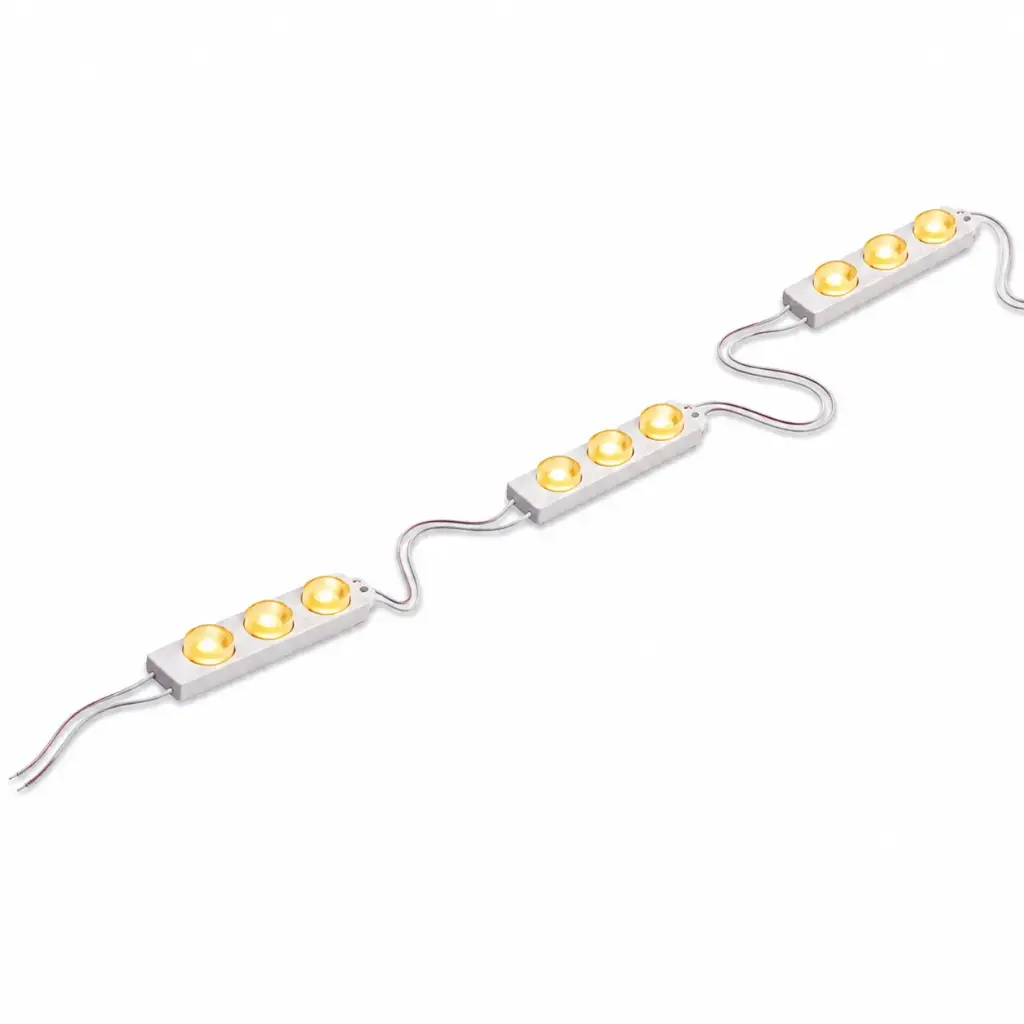 LED AMBER/YELLOW 2MO/FT;3LED/MO 12V 200MO/PK;.8W/MO;170D MODULUX 7000K