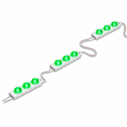 [2MODULUXX160GREEN] LED GREEN 2MO/FT;3LED/MO 12V 200MO/PK;.8W/MO;160D MODULUX 7000K
