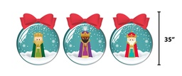 [Set 2] Christmas Esferas: 3 Reyes magos