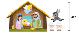 [Set 3] Christmas Pesebre + 2 Ovejas + 1 Burro 47.5&quot;
